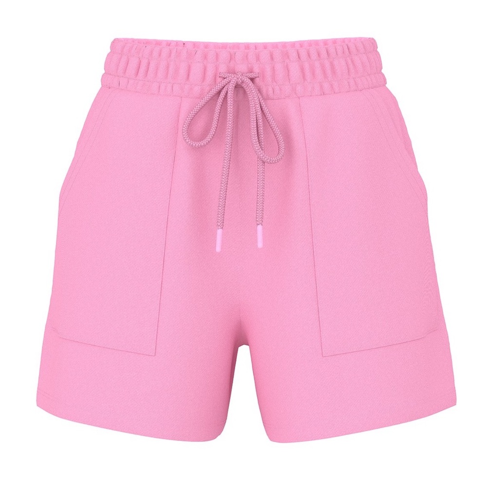 PINK VICTORIA’S SECRET Ivy Fleece Sweat Shorts High Rise Pink Lollipop Logo XL - Picture 11 of 12